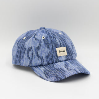 Blue worn upcycled cap