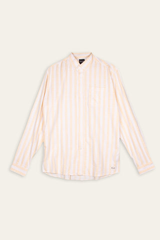 Yellow stripes upcycled shirt