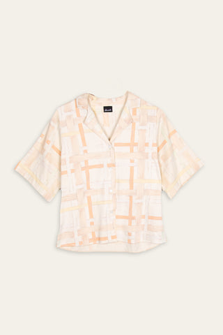 Abstract life upcycled shirt