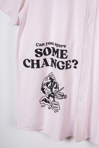 Some change pink upcycled shirt