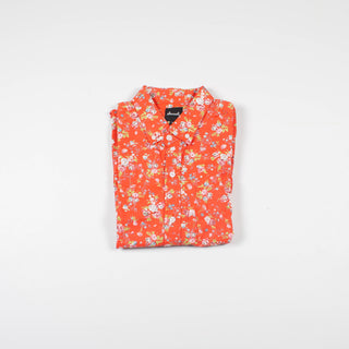 Red flower field oahu shirt