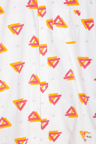 Retro triangle upcycled shirt