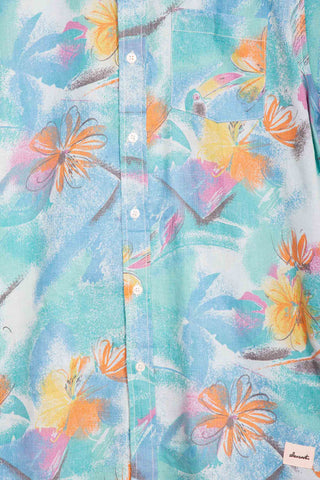 Tropical feels upcycled shirt