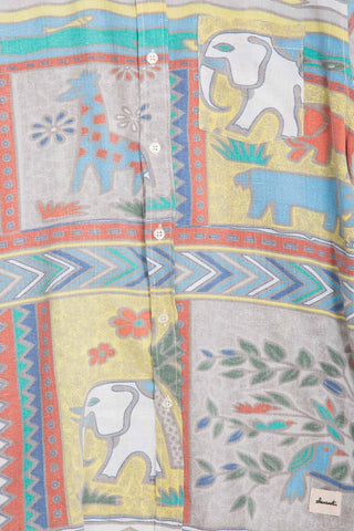 Vintage safari upcycled shirt