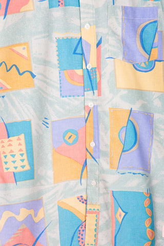 Retro surf upcycled shirt