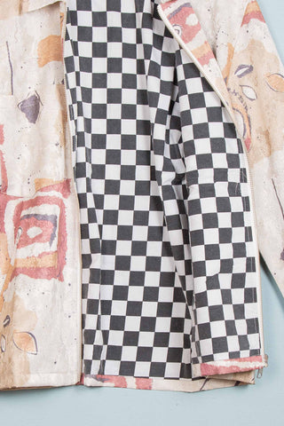 Diner splash upcycled jacket
