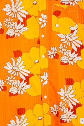 Orange 70s vacation upcycled shirt