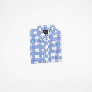 Checked upcycled shirt