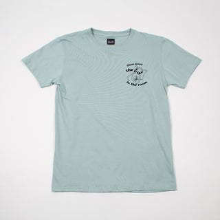 Elephant in the room dust green tee