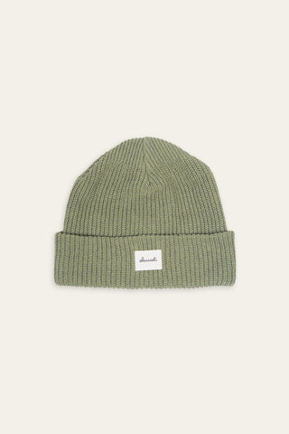 Forest green recycled cotton beanie