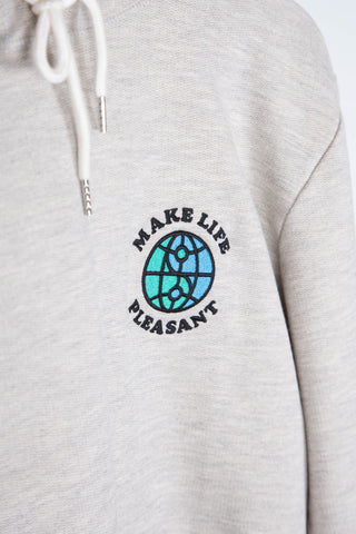 Grey white details deadstock hoodie