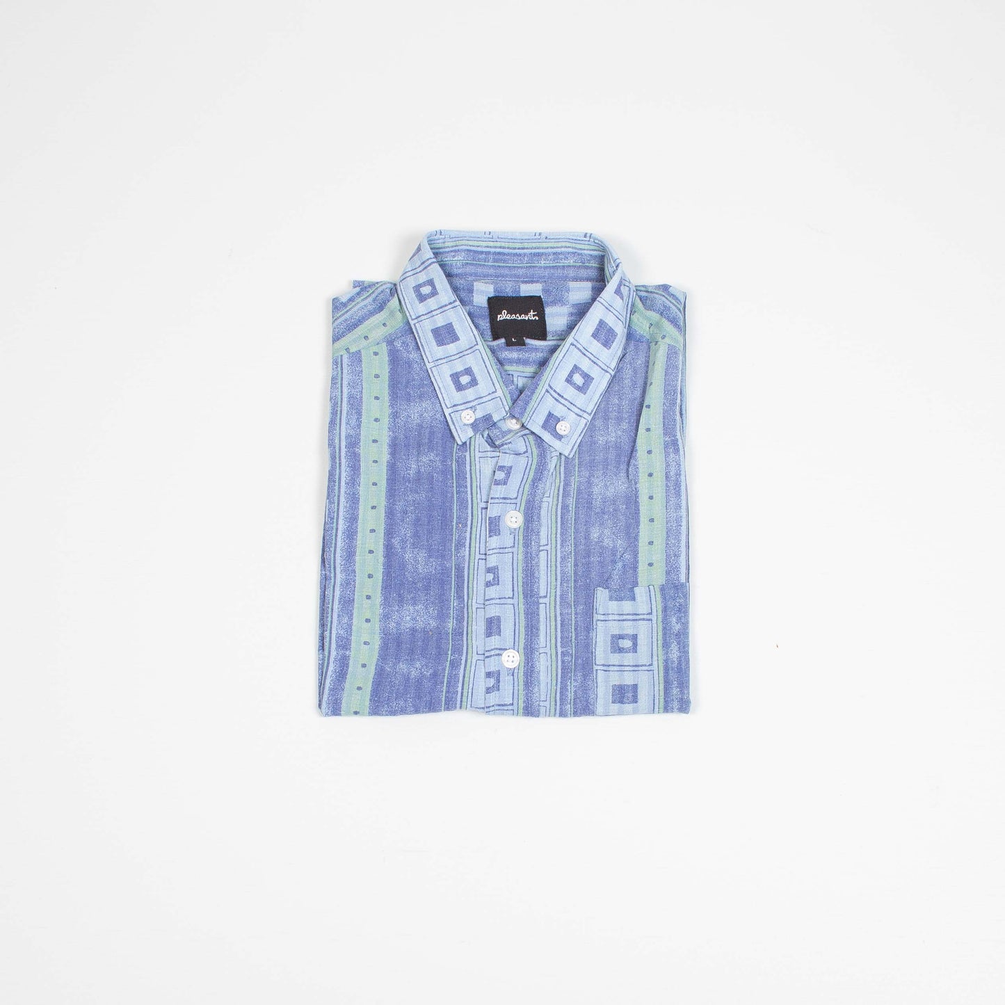 stripes and squares upcycled shirt