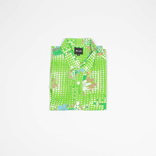 Dotted flowers upcycled shirt