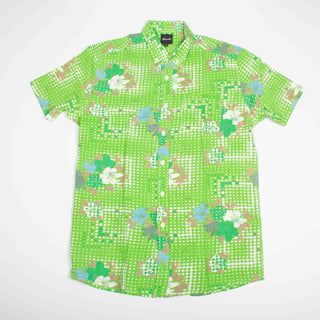 Dotted flowers upcycled shirt