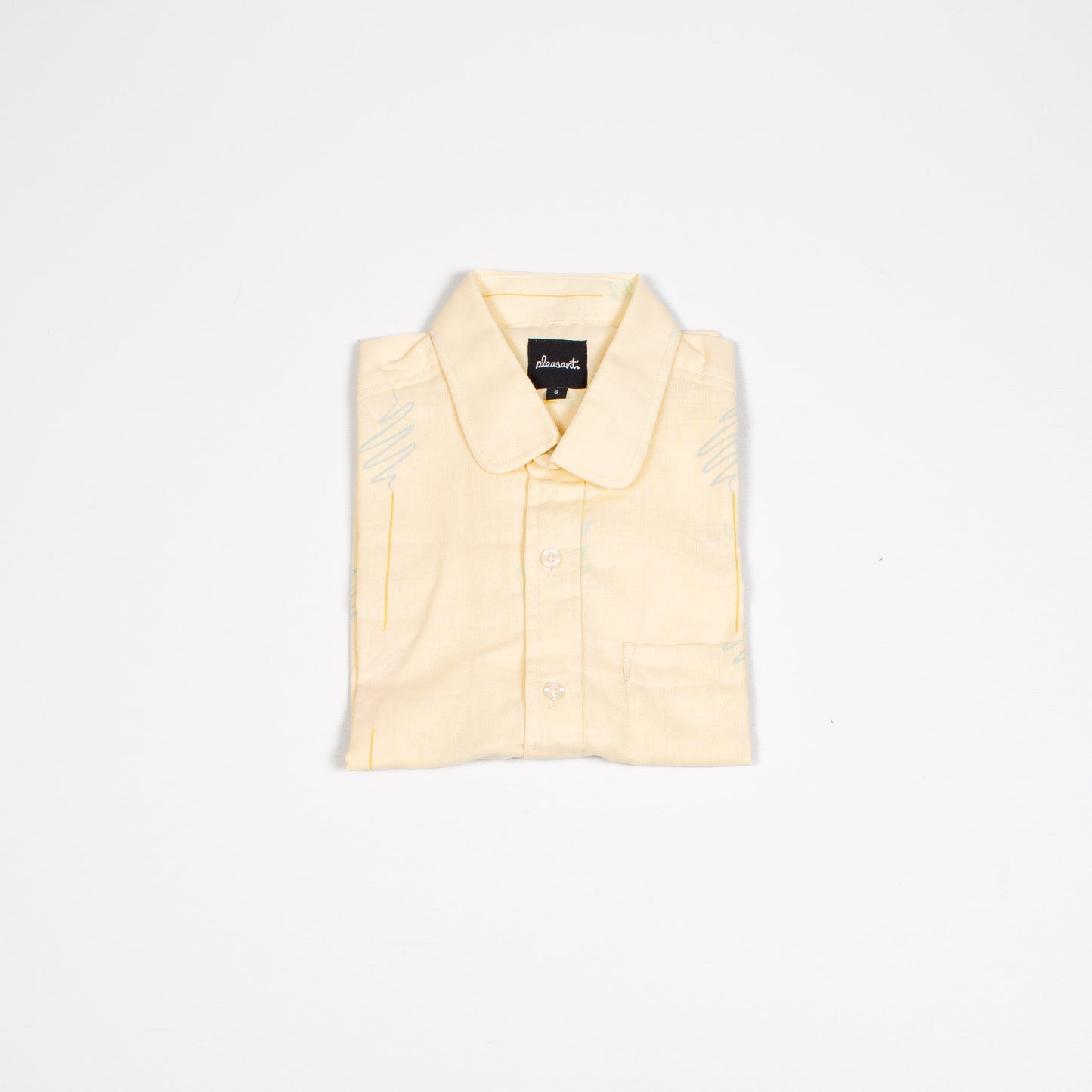 yellow butter upcycled shirt