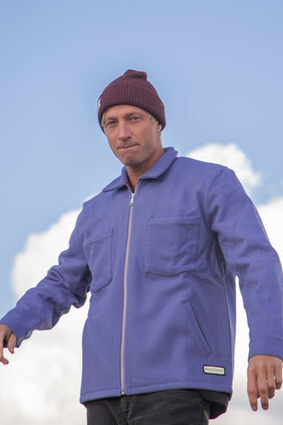 Purple feel upcycled jacket