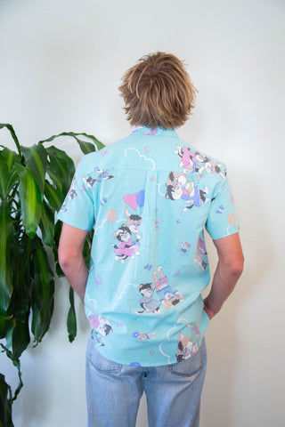 Summer fresh cartoon upcycled shirt