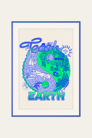 Team earth screen print