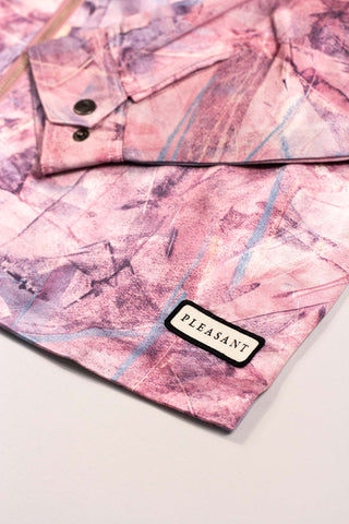 Purple glace upcycled thy jacket
