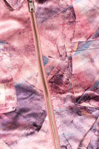 Purple glace upcycled thy jacket