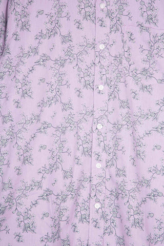 Purple flower pot upcycled shirt