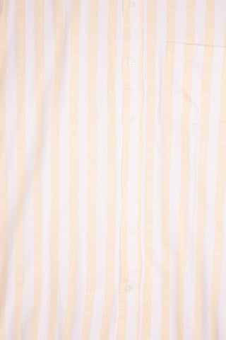 Yellow stripes upcycled shirt
