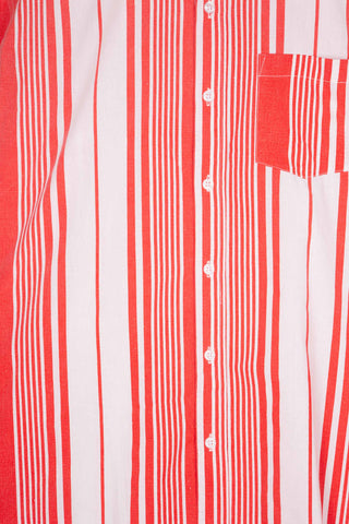 Perfect red stripes upcycled shirt
