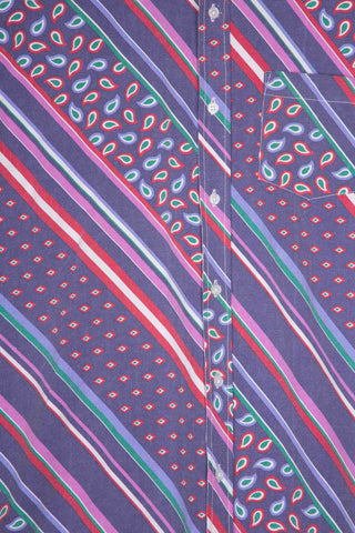 Purple paisley upcycled shirt