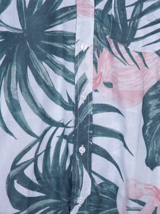 Flamingo upcycled shirt