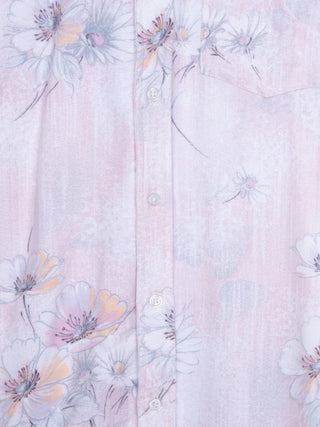 Soft floral upcycled shirt
