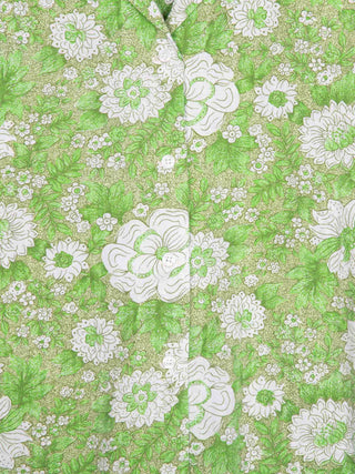 Flower blooming upcycled shirt