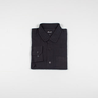 Black with black stripes upcycled shirt