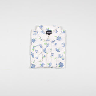 Blue blossom upcycled shirt