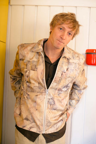 Abstract pattern upcycled thy jacket