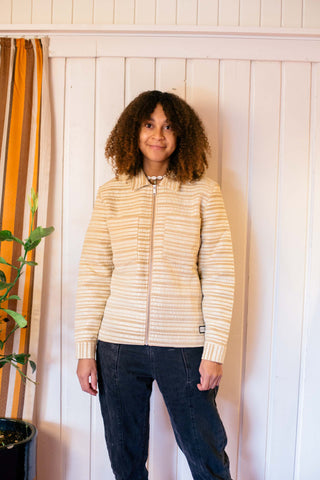Golden stripes upcycled thy jacket
