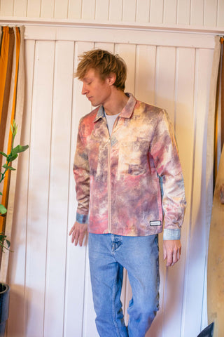 Funky pattern upcycled thy jacket