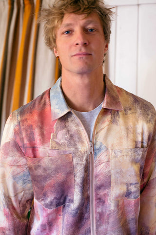Funky pattern upcycled thy jacket