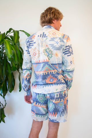 Upcycled blanket shorts
