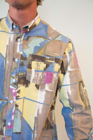 Upcycled 80 abstract shorts