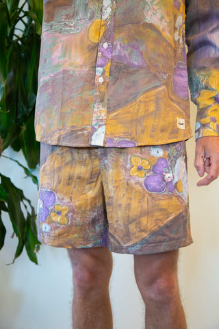 Upcycled 80 painting shorts