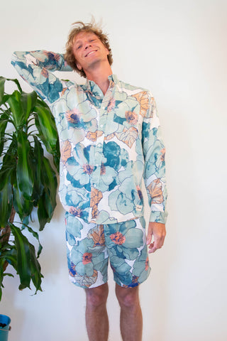 Upcycled garden evening shirt