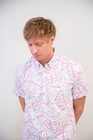 Pink drizzle upcycled shirt
