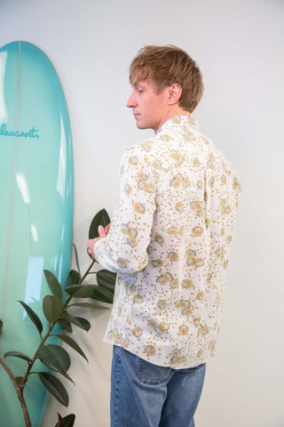 Blooming upcycled shirt