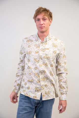Blooming upcycled shirt