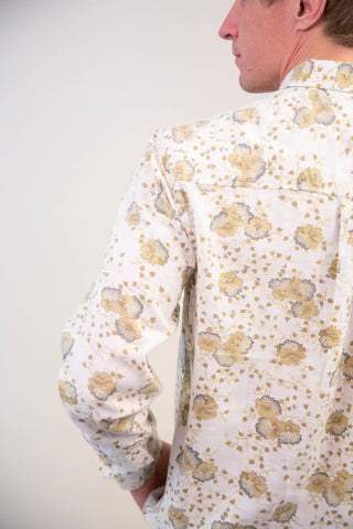 Blooming upcycled shirt