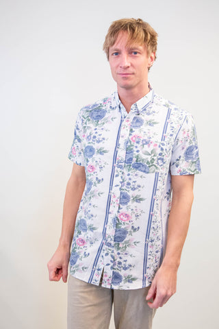 Scent of flowers upcycled shirt
