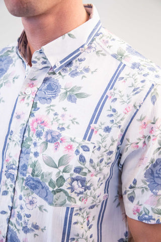 Scent of flowers upcycled shirt