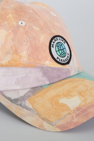 Abstract landscape upcycled cap
