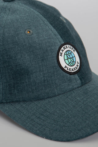 Velour vibes green upcycled cap