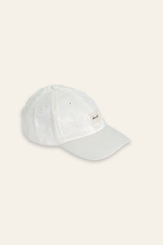 White wedding upcycled cap